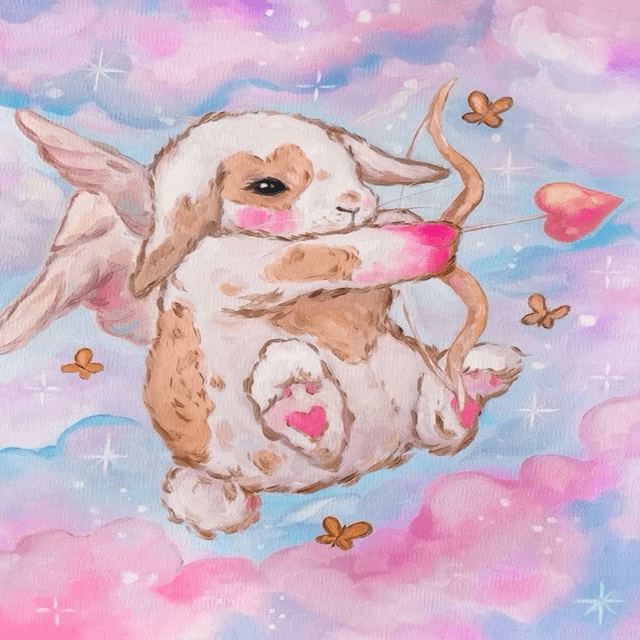 Love Bunny, the cupid bunny with bow and arrow